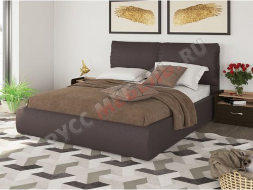 Интерьерная кровать «Камилла» (коричневая экокожа)